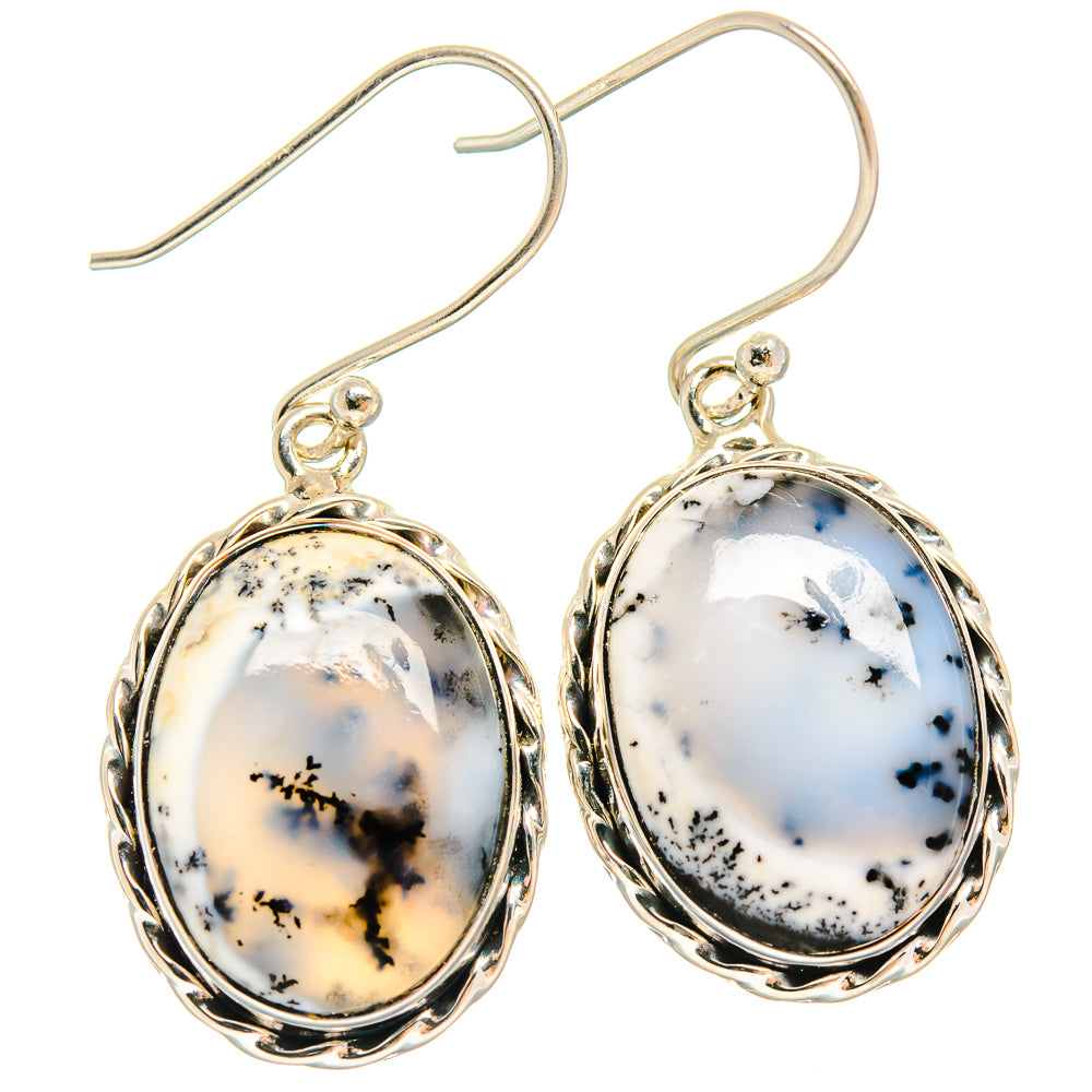 Dendritic Opal Earrings handcrafted by Ana Silver Co - EARR425894 - Photo 2