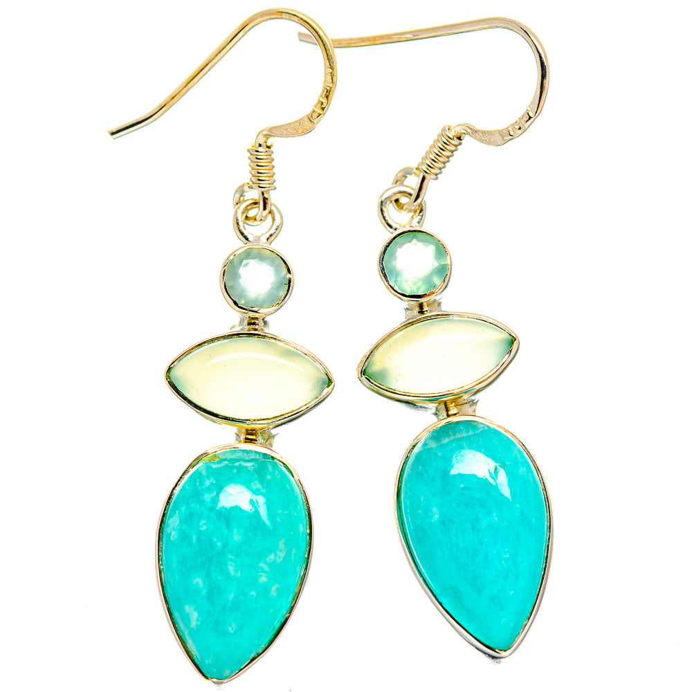 Amazonite Earrings handcrafted by Ana Silver Co - EARR425898 - Photo 2