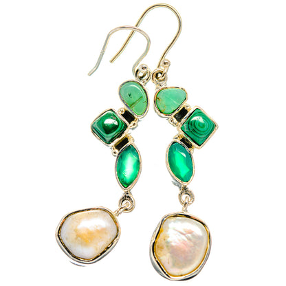 Mother Of Pearl Earrings handcrafted by Ana Silver Co - EARR425907 - Photo 2