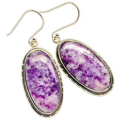 Lepidolite Earrings handcrafted by Ana Silver Co - EARR425909 - Photo 2