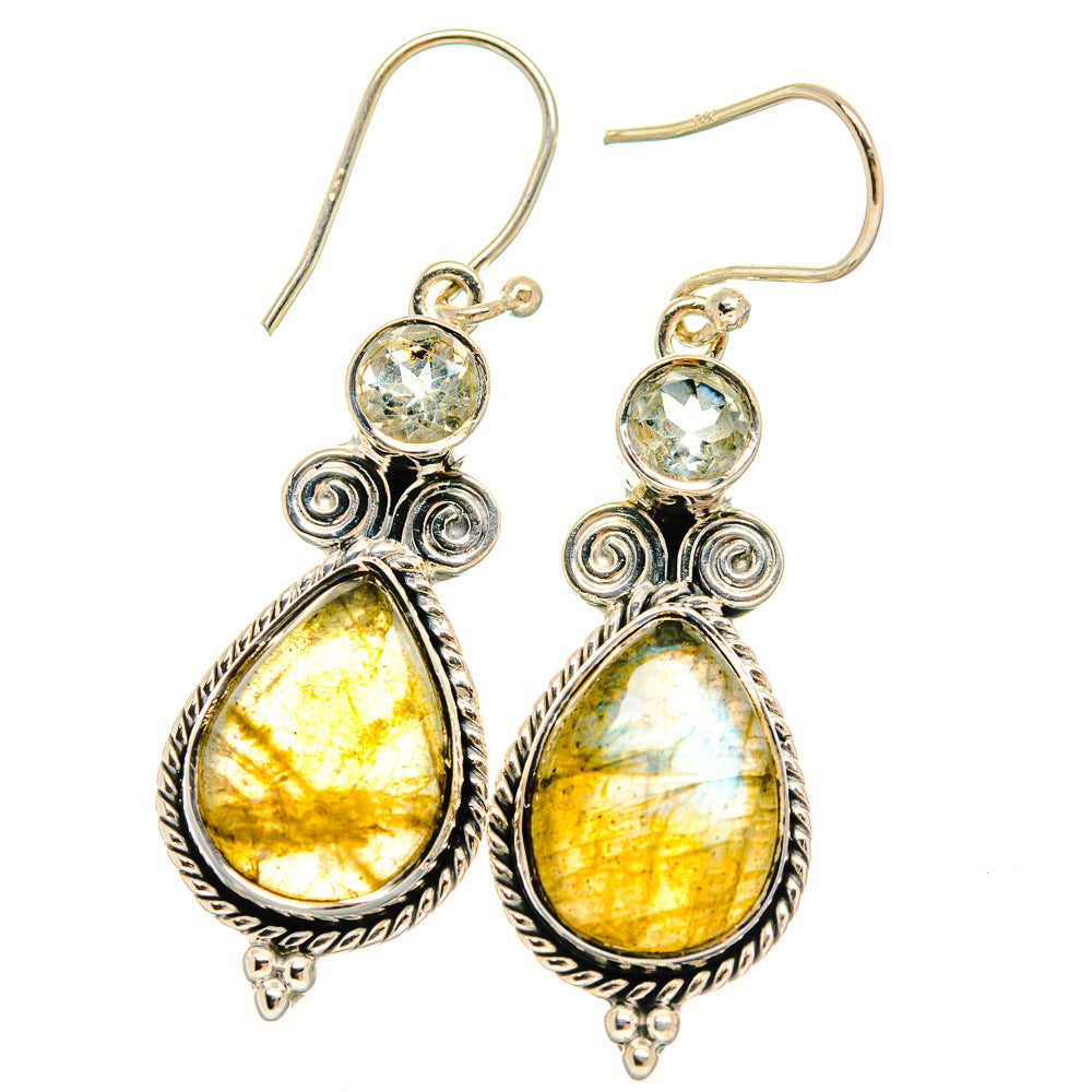 Labradorite Earrings handcrafted by Ana Silver Co - EARR425913 - Photo 2