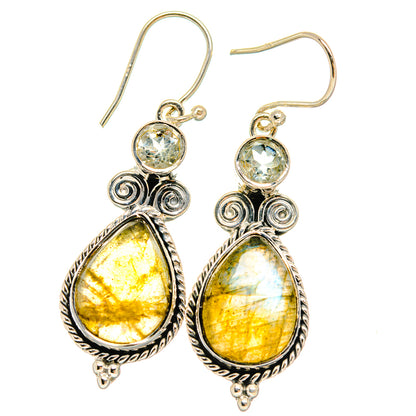 Labradorite Earrings handcrafted by Ana Silver Co - EARR425913 - Photo 2