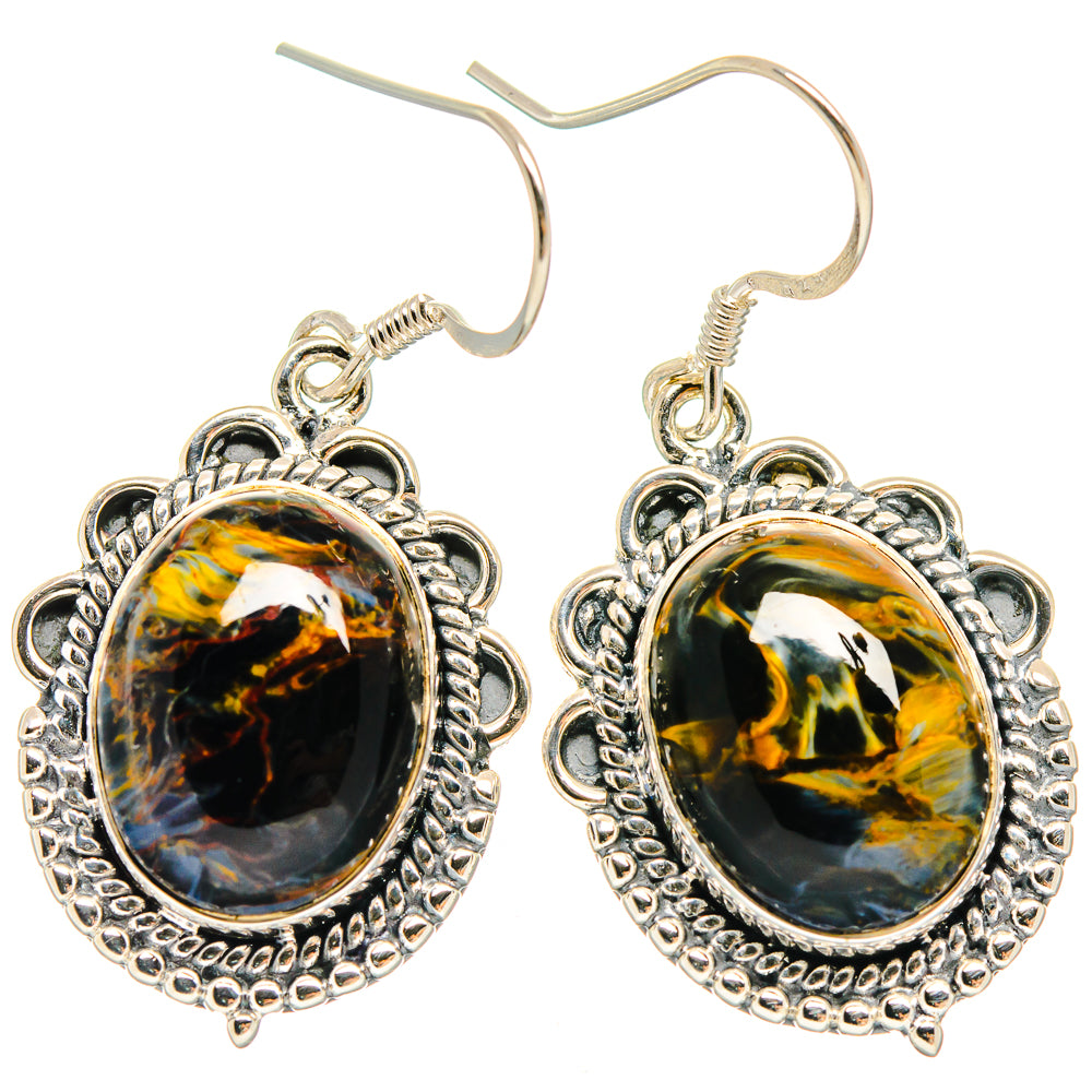 Pietersite Earrings handcrafted by Ana Silver Co - EARR425914 - Photo 2
