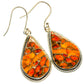 Orange Copper Composite Turquoise Earrings handcrafted by Ana Silver Co - EARR425915 - Photo 2