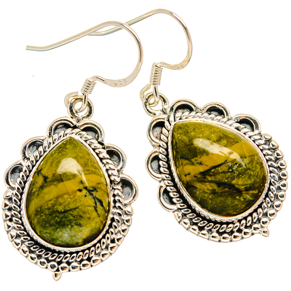 Rainforest Jasper Earrings handcrafted by Ana Silver Co - EARR425918 - Photo 2