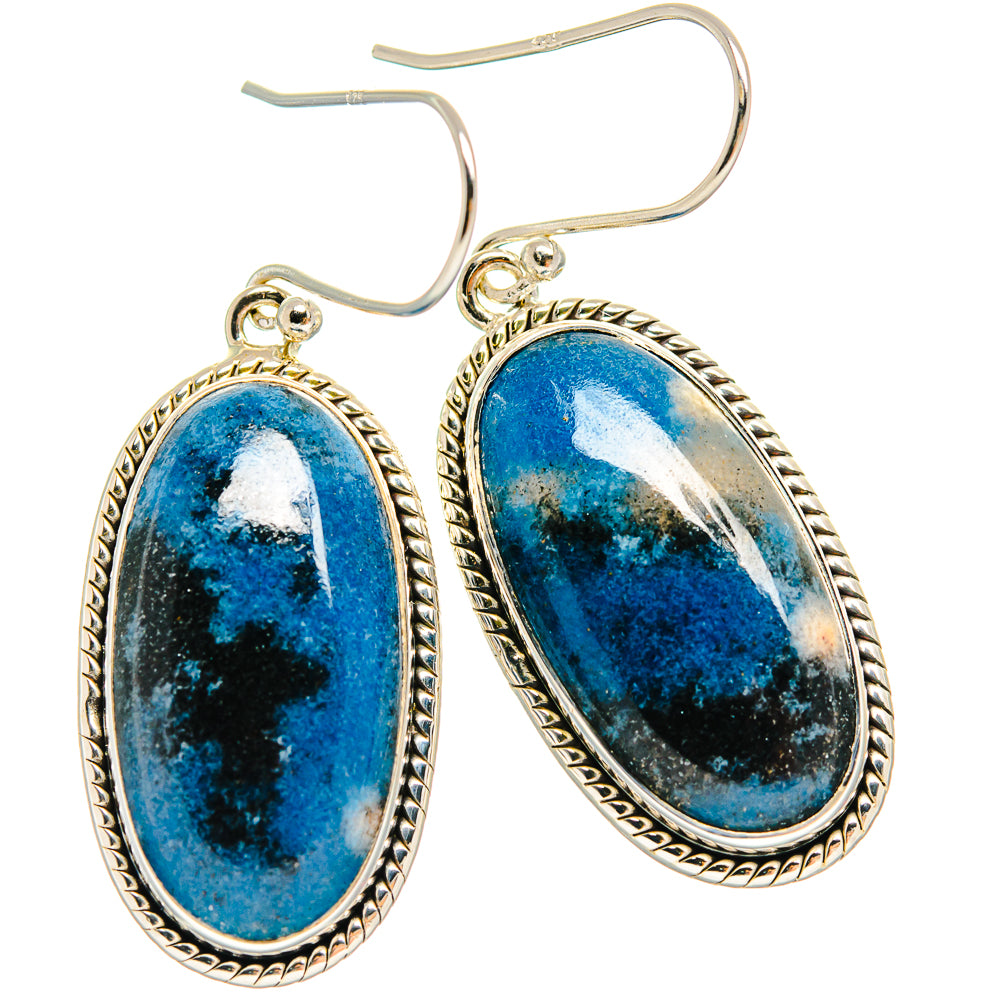 Shattuckite Earrings handcrafted by Ana Silver Co - EARR425922 - Photo 2