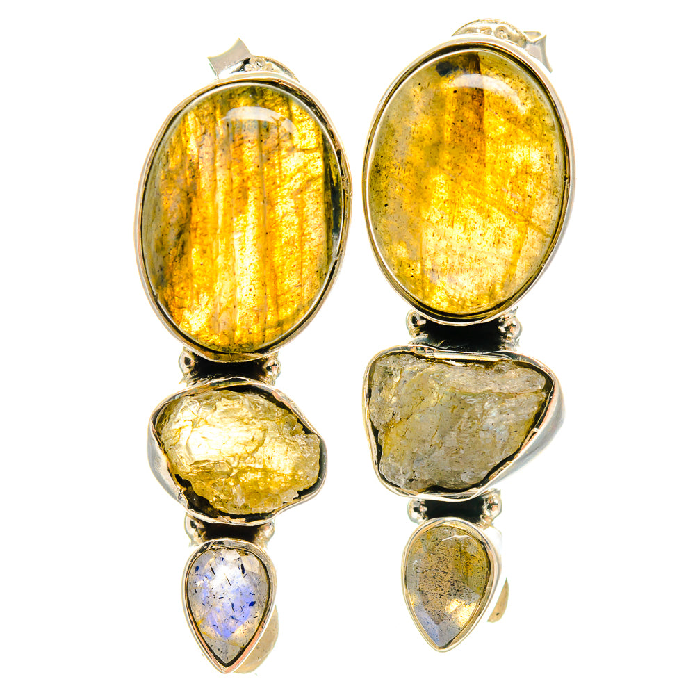 Labradorite Earrings handcrafted by Ana Silver Co - EARR425924 - Photo 2