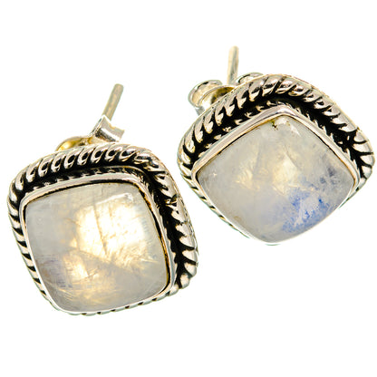 Rainbow Moonstone Earrings handcrafted by Ana Silver Co - EARR425941 - Photo 2