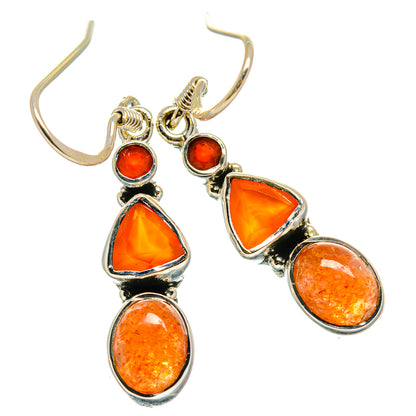Sunstone Earrings handcrafted by Ana Silver Co - EARR425948 - Photo 2