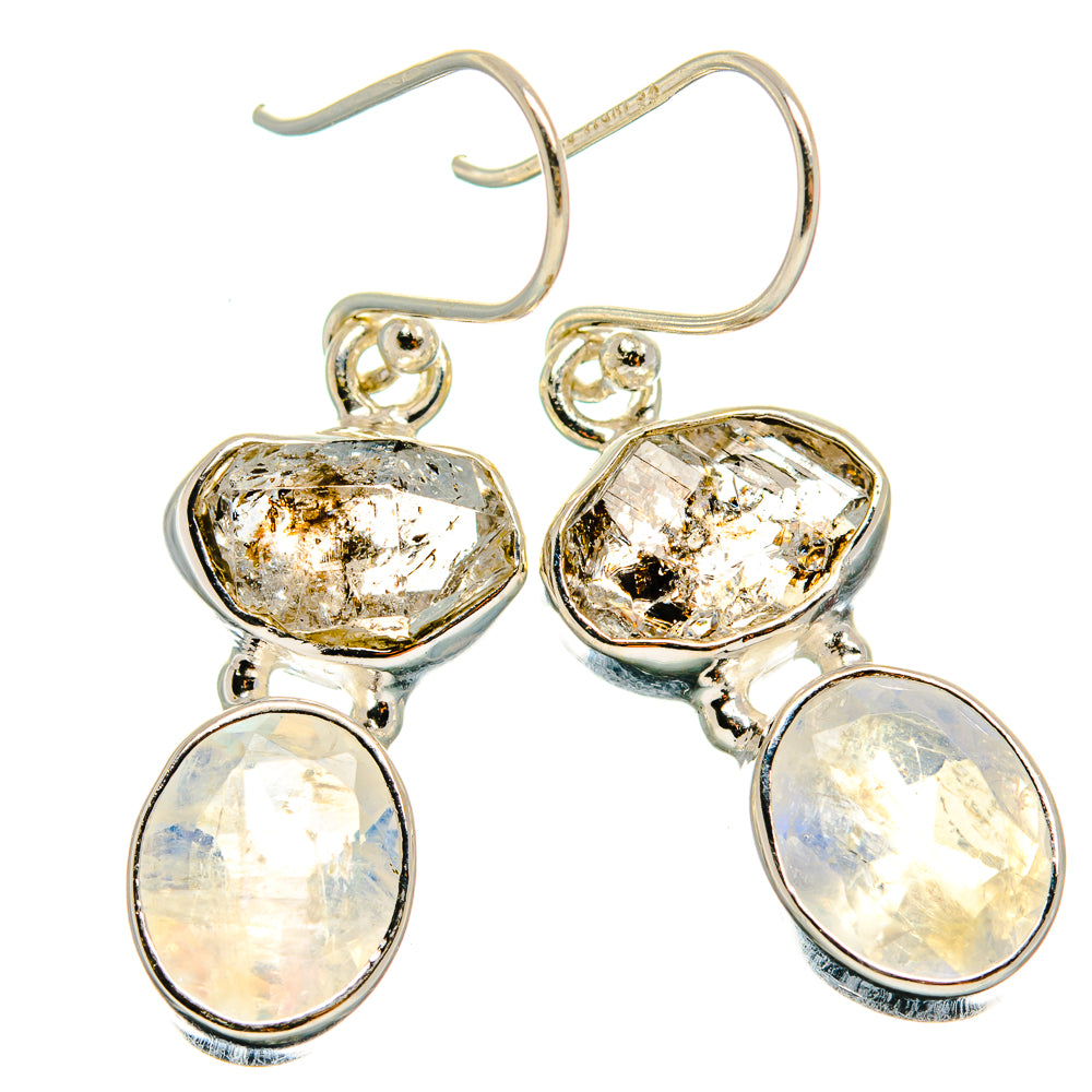 Rainbow Moonstone Earrings handcrafted by Ana Silver Co - EARR425964 - Photo 2