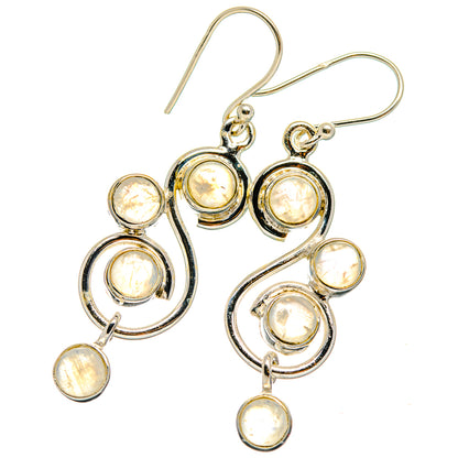 Rainbow Moonstone Earrings handcrafted by Ana Silver Co - EARR425967 - Photo 2