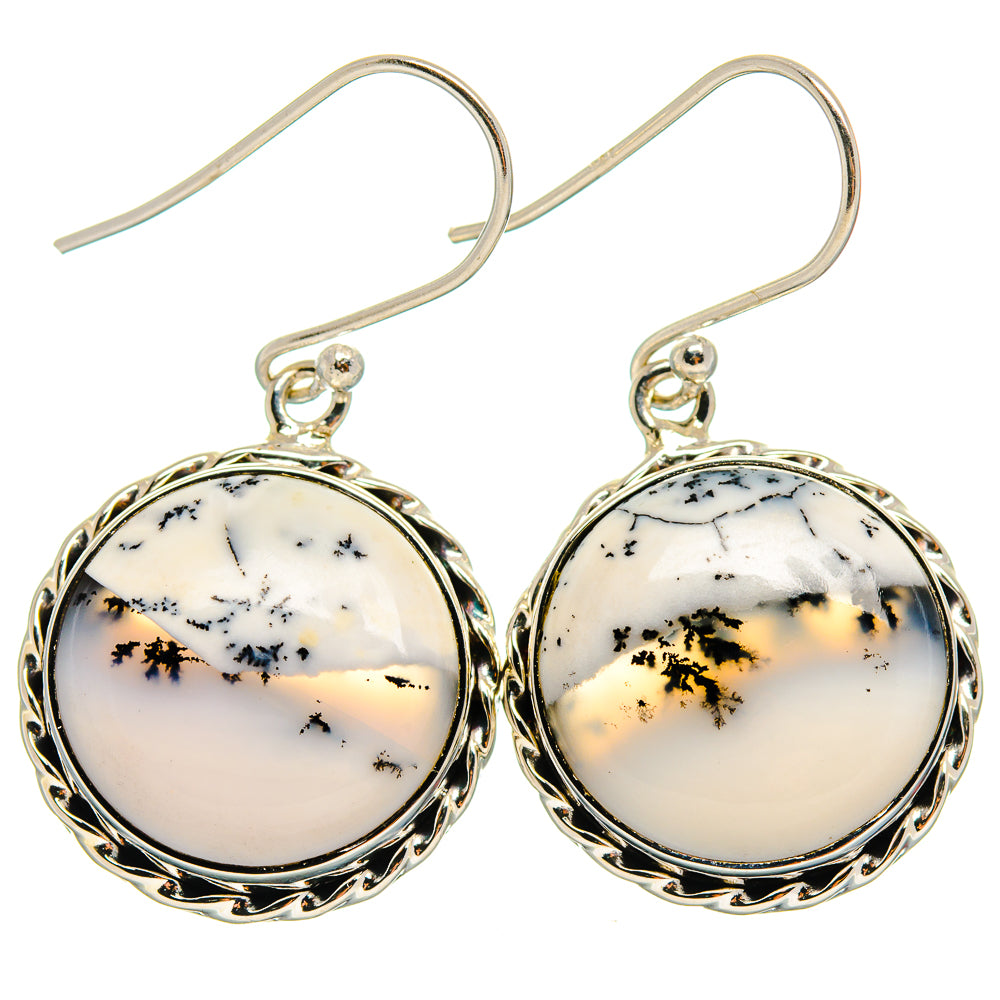 Dendritic Opal Earrings handcrafted by Ana Silver Co - EARR425972 - Photo 2