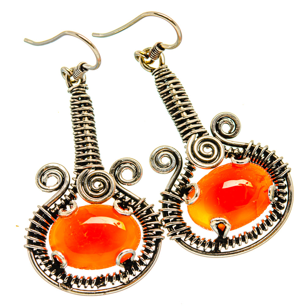Carnelian Earrings handcrafted by Ana Silver Co - EARR425975 - Photo 2