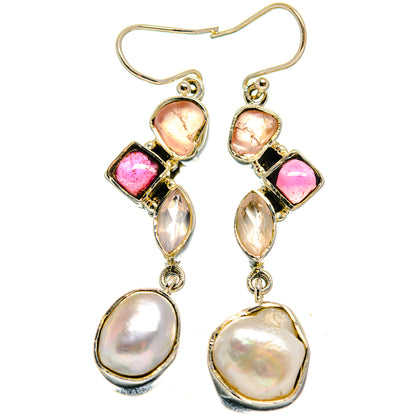 Mother Of Pearl Earrings handcrafted by Ana Silver Co - EARR425983 - Photo 2