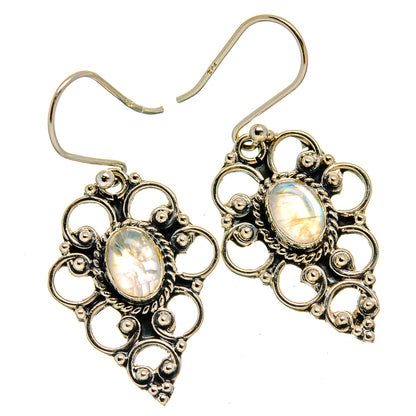 Rainbow Moonstone Earrings handcrafted by Ana Silver Co - EARR425986 - Photo 2