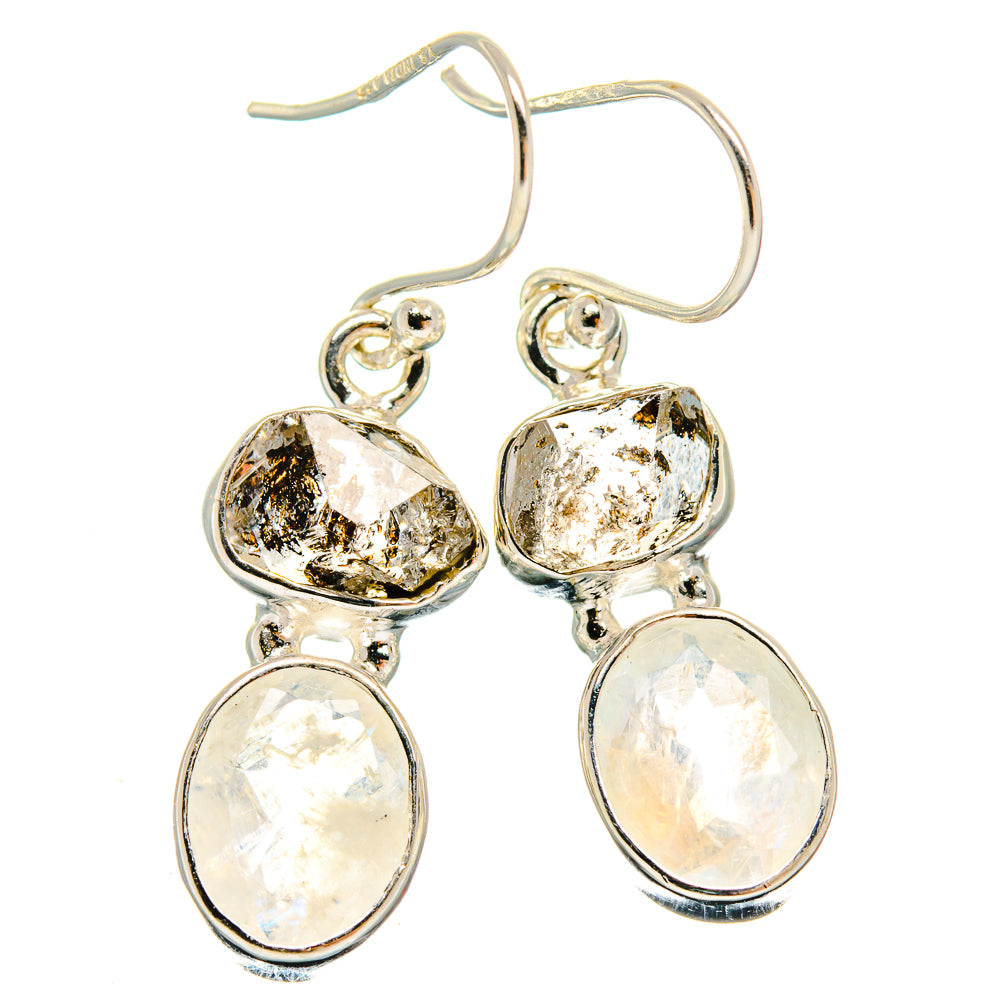 Rainbow Moonstone Earrings handcrafted by Ana Silver Co - EARR425990 - Photo 2