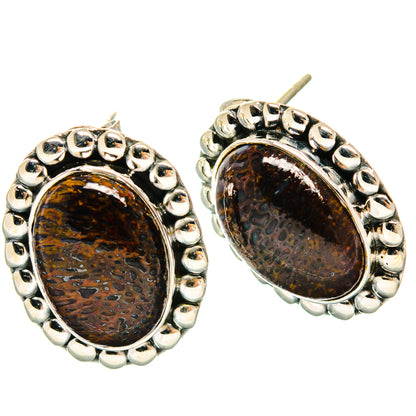 Dinosaur Bone Earrings handcrafted by Ana Silver Co - EARR425993 - Photo 2
