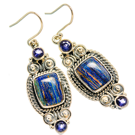 Azurite Earrings handcrafted by Ana Silver Co - EARR426005 - Photo 2