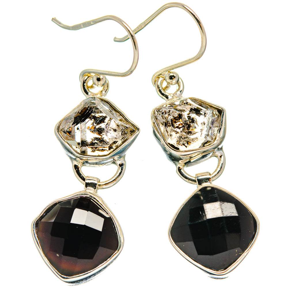 Black Onyx Earrings handcrafted by Ana Silver Co - EARR426010 - Photo 2