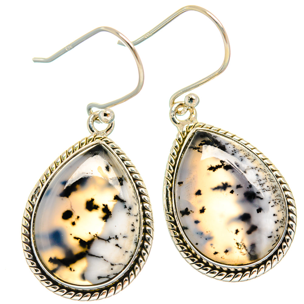 Dendritic Opal Earrings handcrafted by Ana Silver Co - EARR426017 - Photo 2