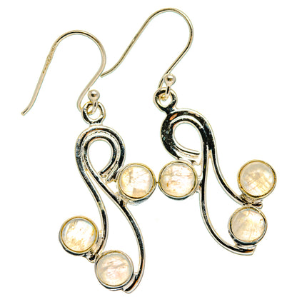 Rainbow Moonstone Earrings handcrafted by Ana Silver Co - EARR426018 - Photo 2