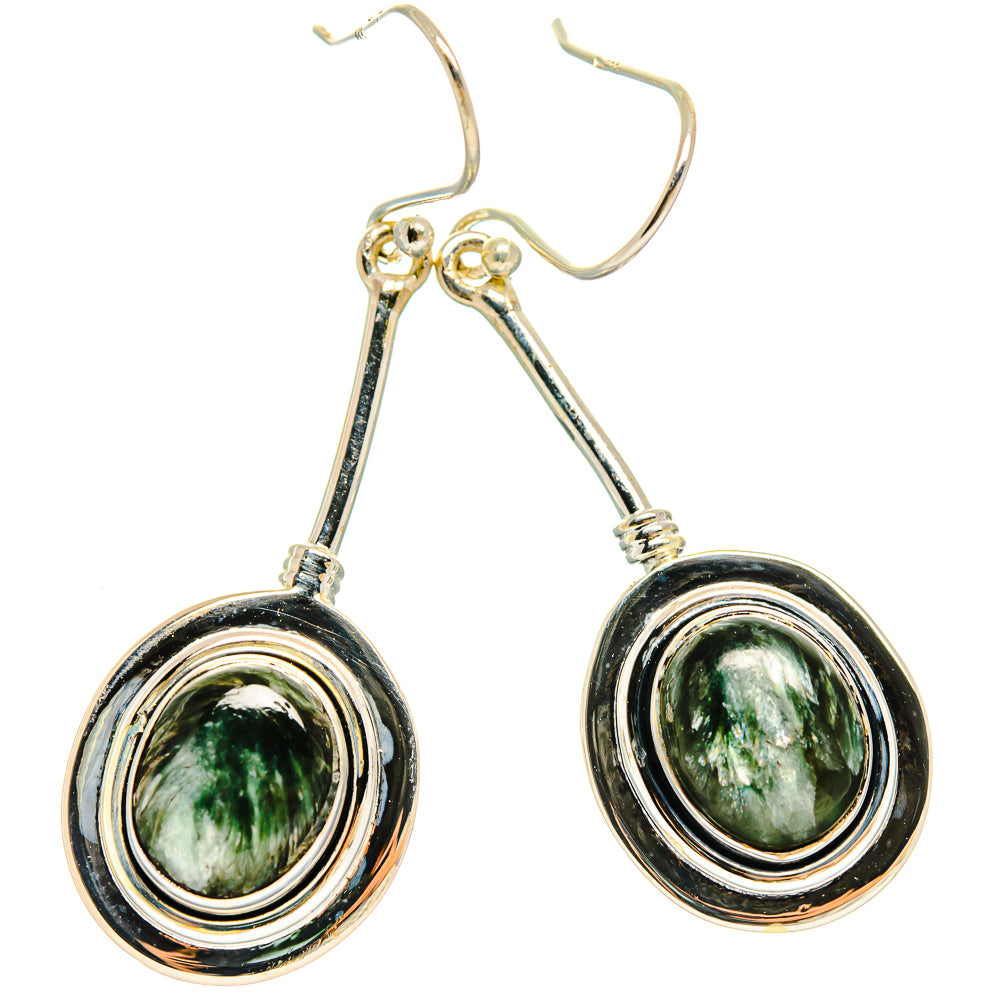 Seraphinite Earrings handcrafted by Ana Silver Co - EARR426023 - Photo 2