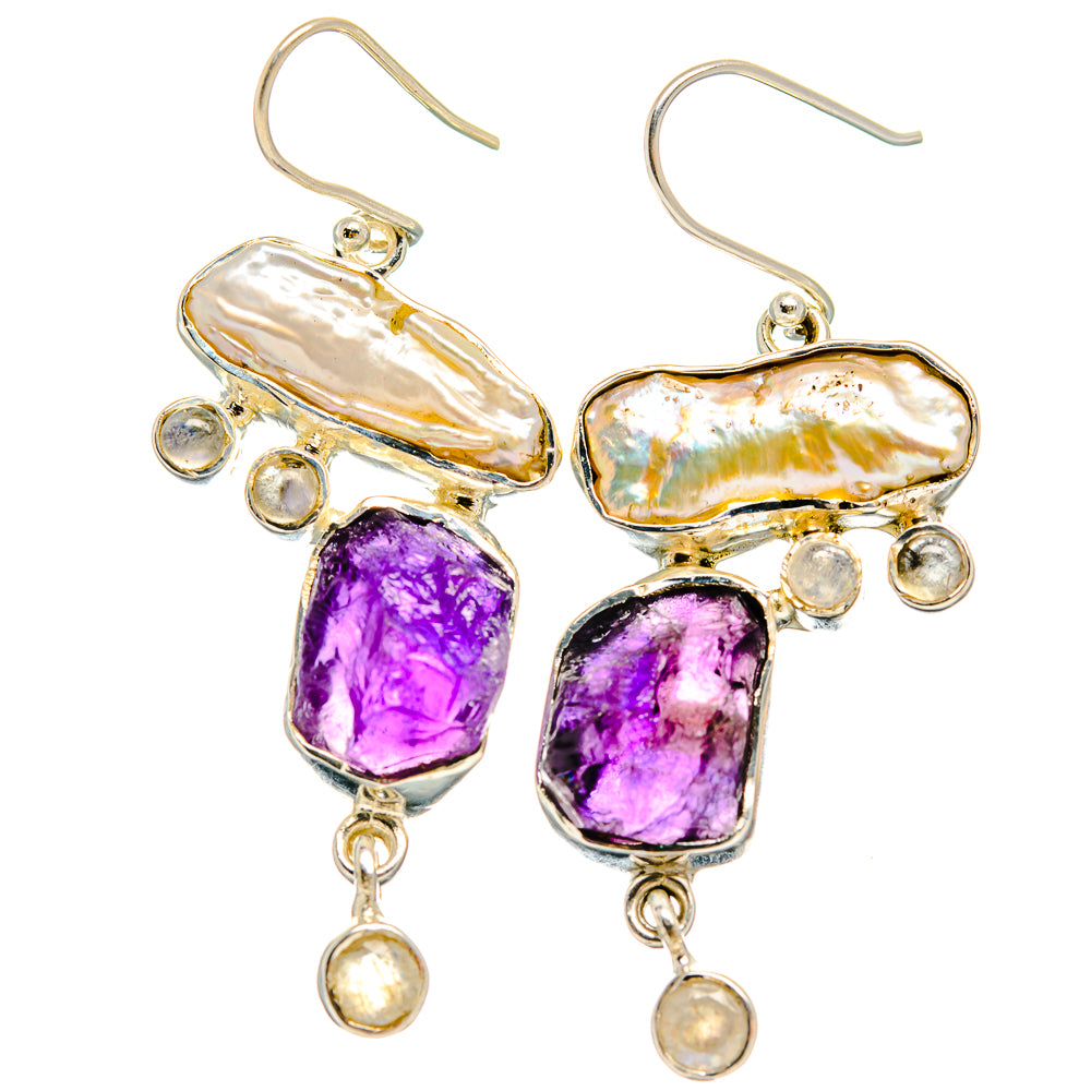Mother Of Pearl Earrings handcrafted by Ana Silver Co - EARR426028 - Photo 2