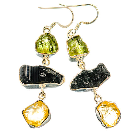 Tektite Earrings handcrafted by Ana Silver Co - EARR426031 - Photo 2