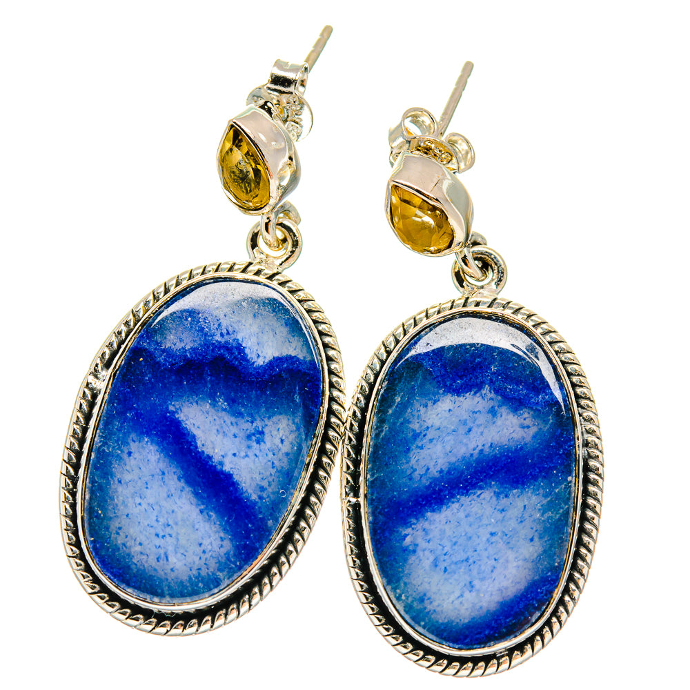 Sodalite Earrings handcrafted by Ana Silver Co - EARR426032 - Photo 2