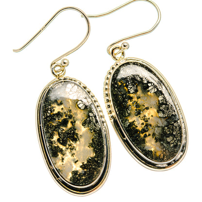 Pyrite Agate Earrings handcrafted by Ana Silver Co - EARR426033 - Photo 2
