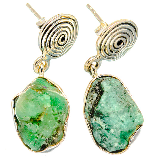 Chrysoprase Earrings handcrafted by Ana Silver Co - EARR426043 - Photo 2
