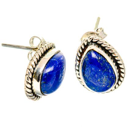 Lapis Lazuli Earrings handcrafted by Ana Silver Co - EARR426047 - Photo 2