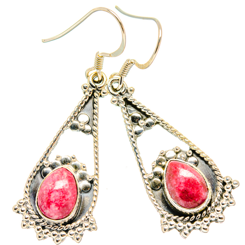 Thulite Earrings handcrafted by Ana Silver Co - EARR426048 - Photo 2