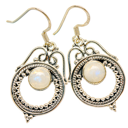 Rainbow Moonstone Earrings handcrafted by Ana Silver Co - EARR426052 - Photo 2