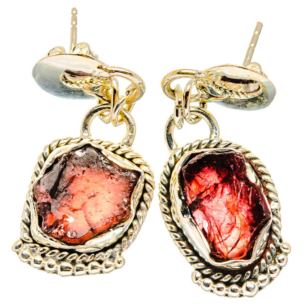 Garnet Earrings handcrafted by Ana Silver Co - EARR426057 - Photo 2