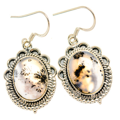 Dendritic Opal Earrings handcrafted by Ana Silver Co - EARR426068 - Photo 2