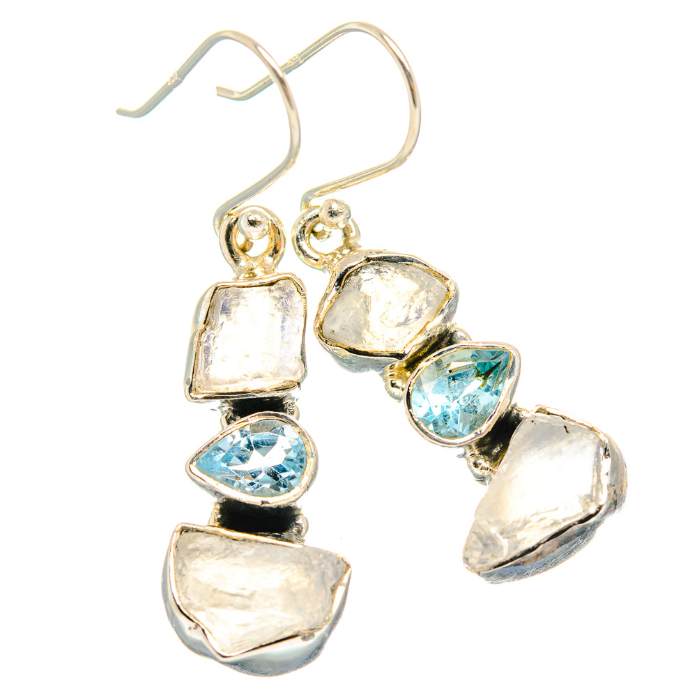 Rainbow Moonstone Earrings handcrafted by Ana Silver Co - EARR426072 - Photo 2