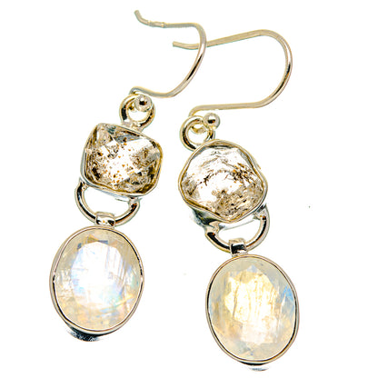 Rainbow Moonstone Earrings handcrafted by Ana Silver Co - EARR426074 - Photo 2