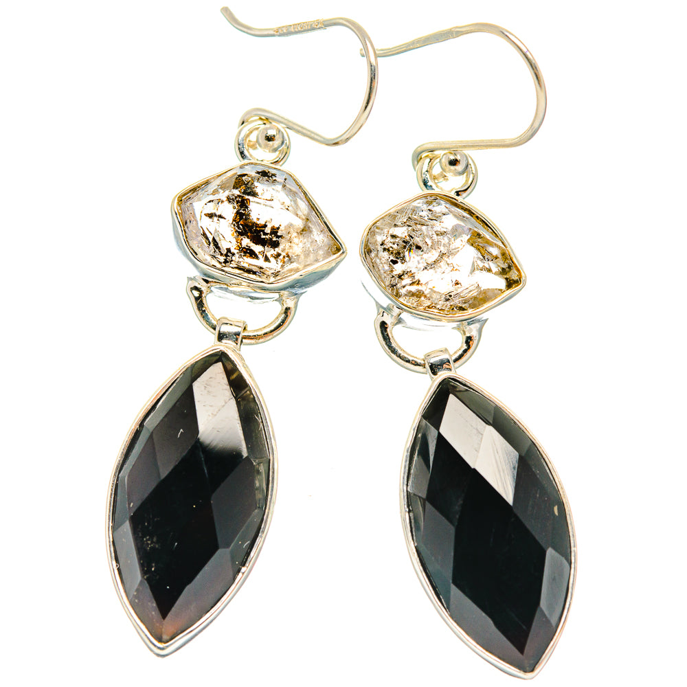 Black Onyx Earrings handcrafted by Ana Silver Co - EARR426075 - Photo 2
