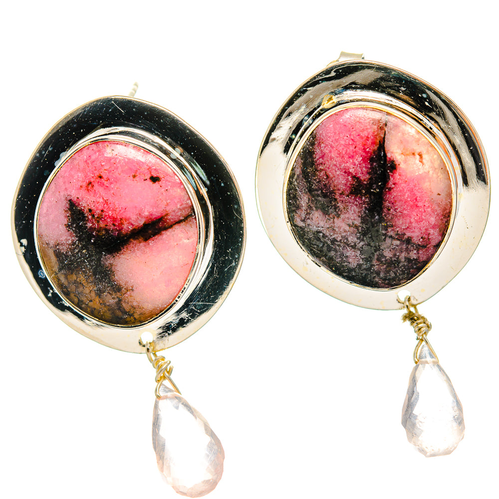 Rhodonite Earrings handcrafted by Ana Silver Co - EARR426077 - Photo 2