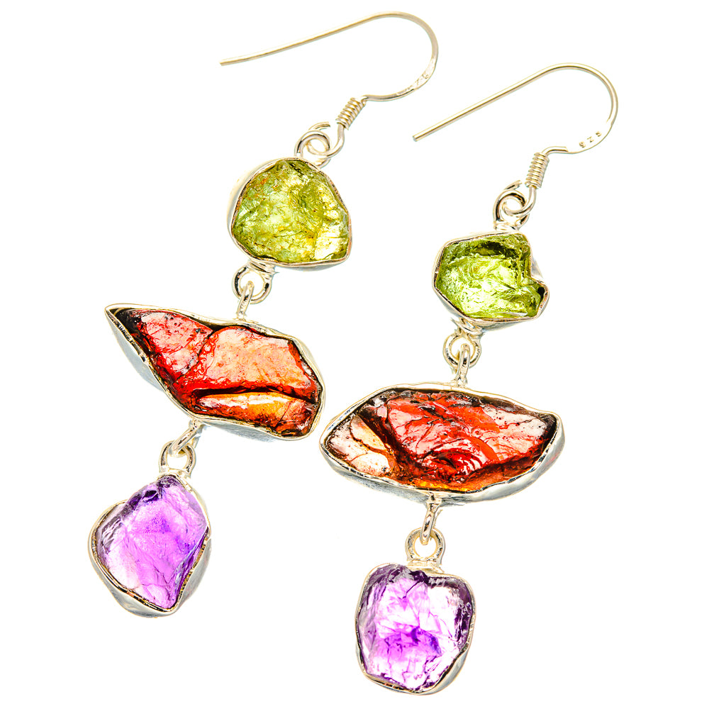 Garnet Earrings handcrafted by Ana Silver Co - EARR426085 - Photo 2