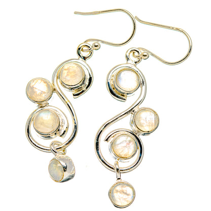 Rainbow Moonstone Earrings handcrafted by Ana Silver Co - EARR426086 - Photo 2