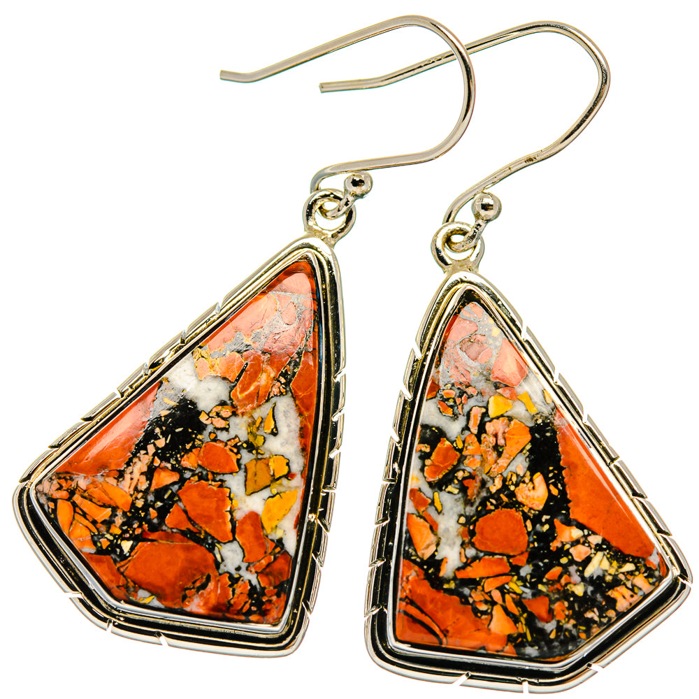Maligano Jasper Earrings handcrafted by Ana Silver Co - EARR426090 - Photo 2