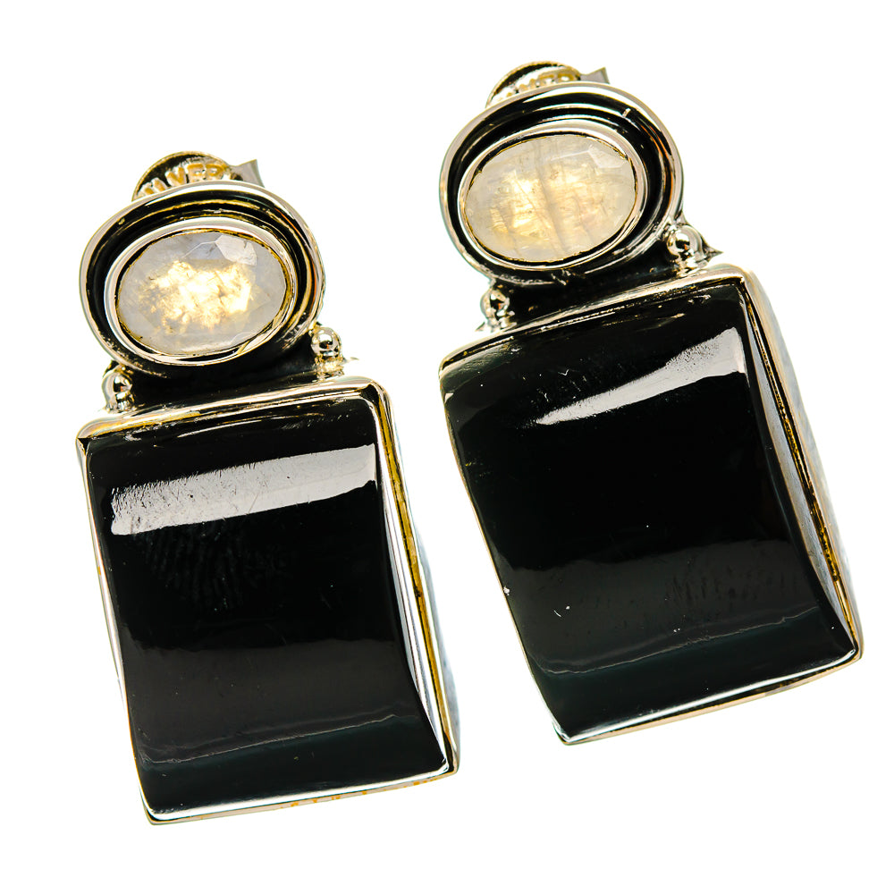 Black Onyx Earrings handcrafted by Ana Silver Co - EARR426094 - Photo 2