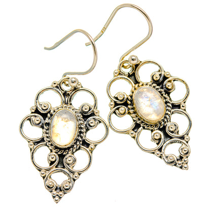 Rainbow Moonstone Earrings handcrafted by Ana Silver Co - EARR426095 - Photo 2