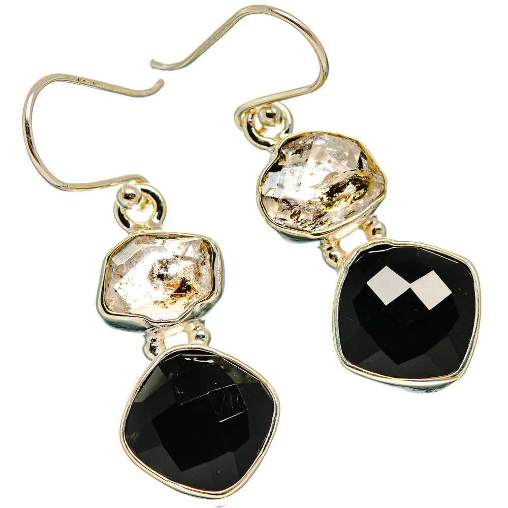 Black Onyx Earrings handcrafted by Ana Silver Co - EARR426099 - Photo 2