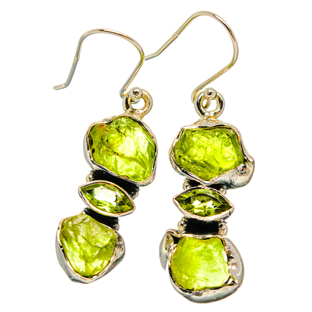 Peridot Earrings handcrafted by Ana Silver Co - EARR426104 - Photo 2