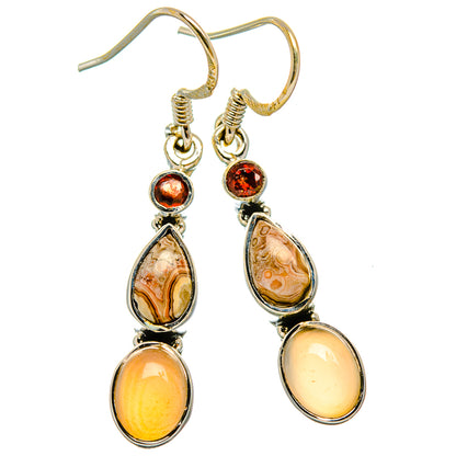 Ethiopian Opal Earrings handcrafted by Ana Silver Co - EARR426111 - Photo 2