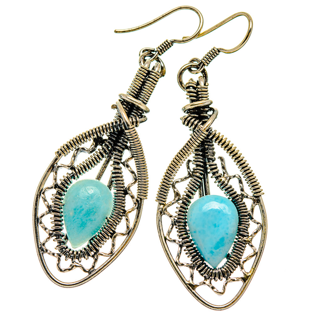 Larimar Earrings handcrafted by Ana Silver Co - EARR426116 - Photo 2