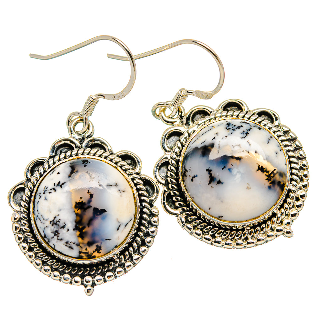 Dendritic Opal Earrings handcrafted by Ana Silver Co - EARR426119 - Photo 2